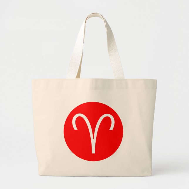 Aries Symbol Large Tote Bag (Front)