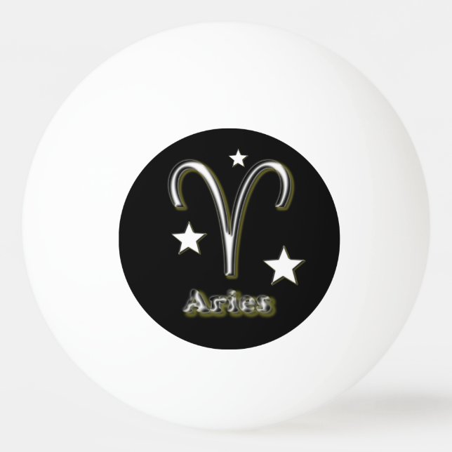 Aries symbol ping pong ball (Front)