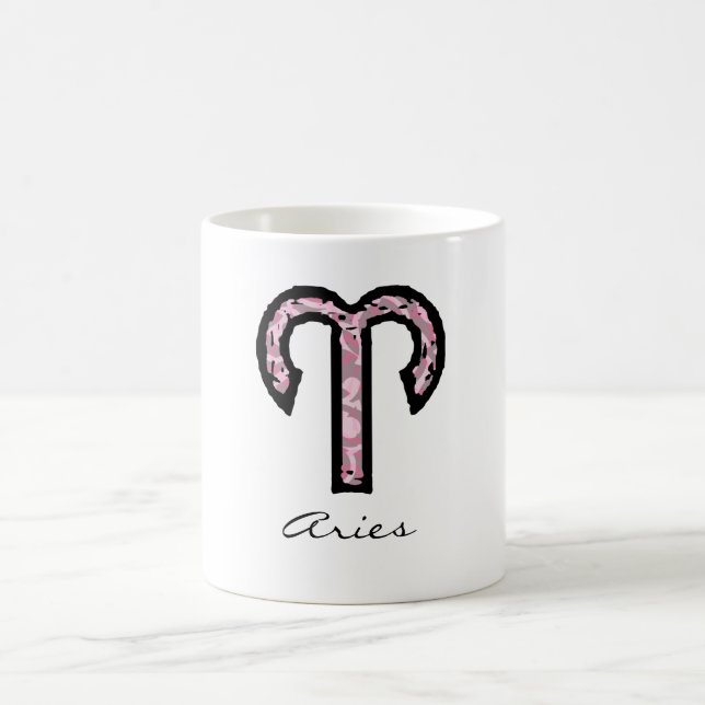 Aries Symbol (style 1_pink) mug (Center)
