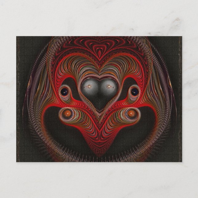 Aries the Ram Abstract Art Postcard (Front)