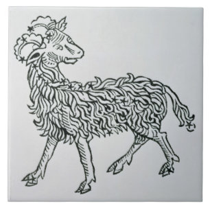 Aries (the Ram) an illustration from the &#x27;Poeticon Tile