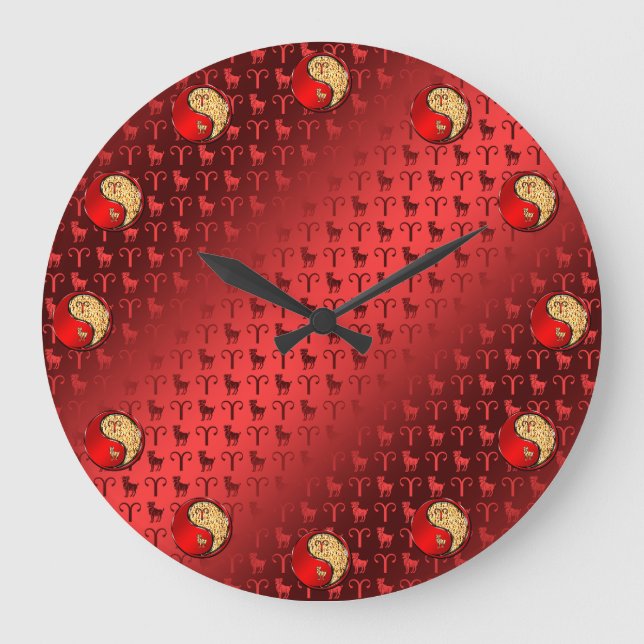 Aries the Ram Large Clock (Front)