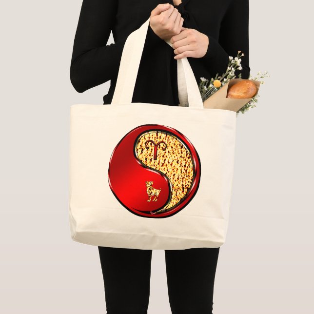 Aries the Ram Large Tote Bag (Front (Product))