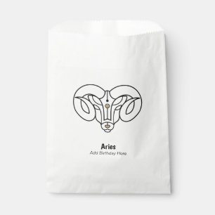 Aries the ram personalized zodiac favour bag