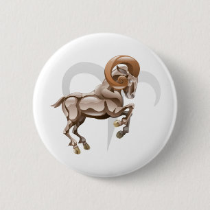 Aries the ram star or birth sign 2 inch round button