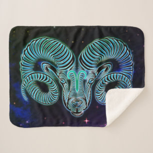 aries the ram zodiac blanket