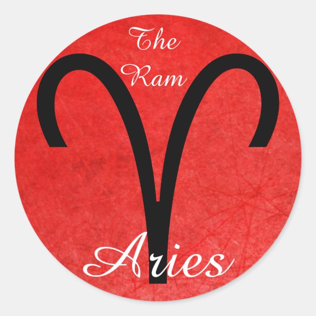 Aries The Ram Zodiac Horoscope Astrology Sticker (Front)