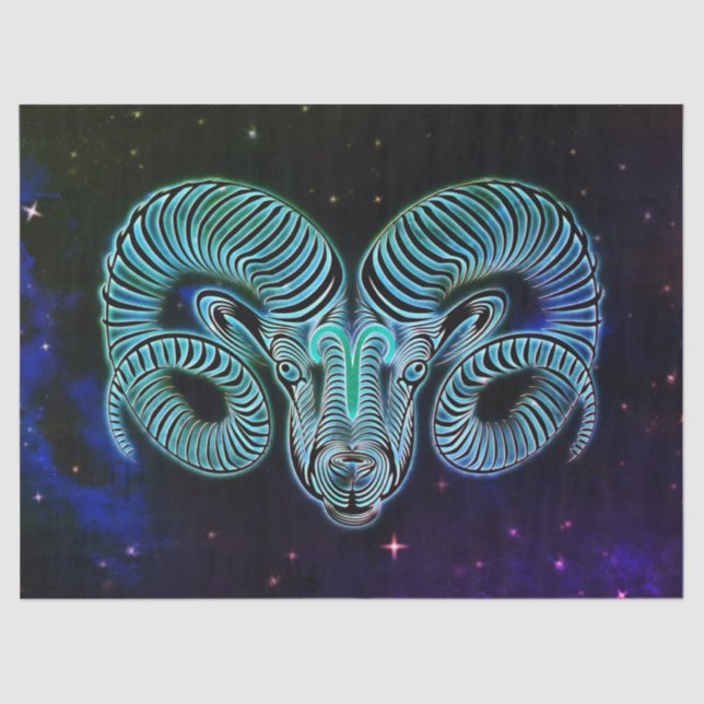aries the ram zodiac tissue paper (Front)