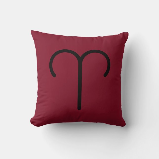 Aries Throw Pillow (Front)