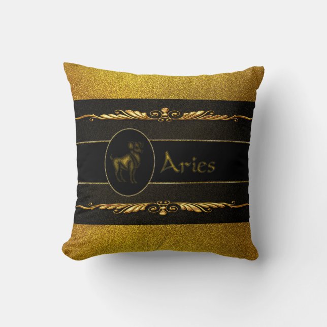 Aries Throw Pillow (Front)