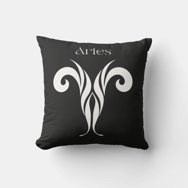 Aries Throw Pillow (Front)