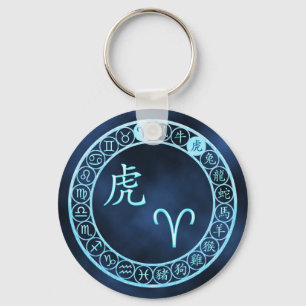 Aries/Tiger Keychain