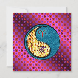 Aries & Water Boar Card