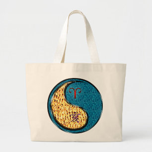 Aries & Water Boar Large Tote Bag