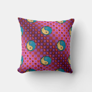 Aries & Water Boar Throw Pillow