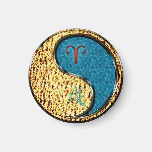 Aries & Water Dog Magnet
