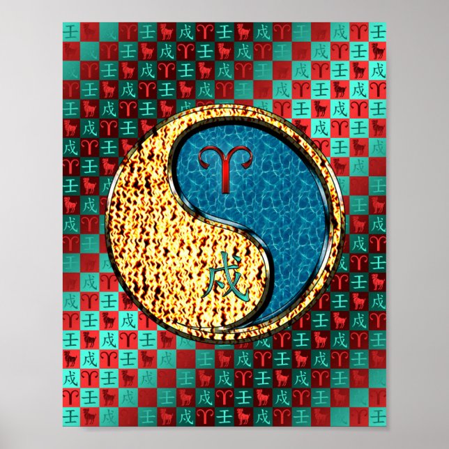 Aries & Water Dog Poster (Front)