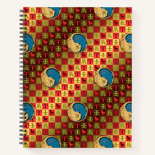 Aries & Water Dragon Notebook (Front)