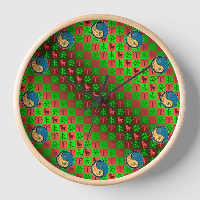 Aries & Water Goat Clock (Front)