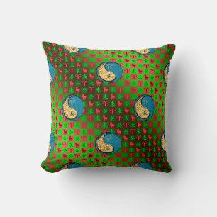 Aries & Water Goat Throw Pillow