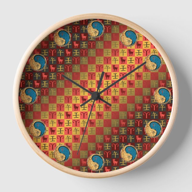 Aries & Water Horse Clock (Front)