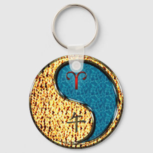 Aries & Water Horse Keychain