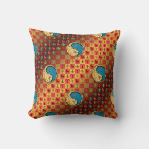 Aries & Water Horse Throw Pillow