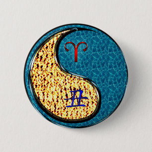 Aries & Water Ox 2 Inch Round Button