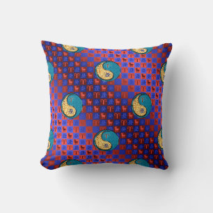 Aries & Water Ox Throw Pillow