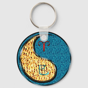Aries & Water Snake  Keychain