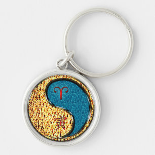Aries & Water Tiger Keychain