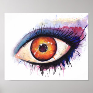 Aries Watercolor Eye   Poster