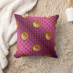 Aries & Wood Boar Throw Pillow