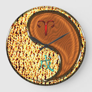 Aries & Wood Dog Large Clock