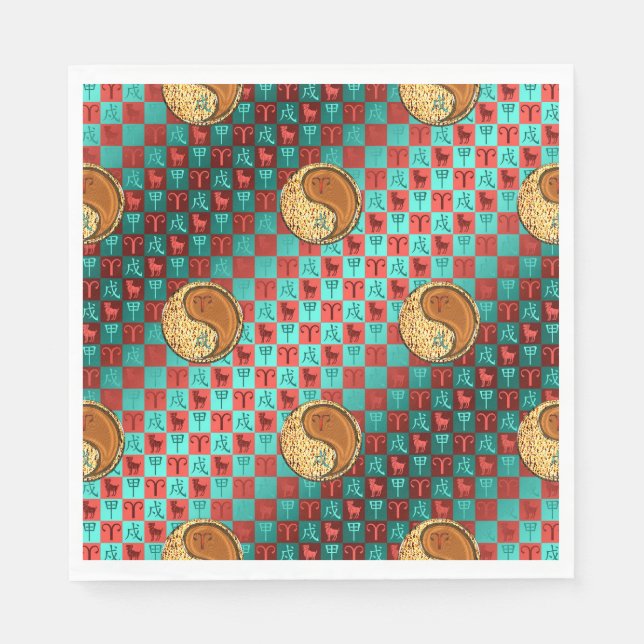 Aries & Wood Dog Napkin (Front)