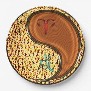 Aries & Wood Dog Paper Plate