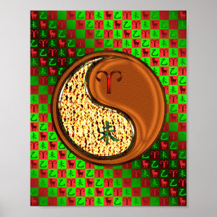 Aries & Wood Goat Poster