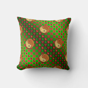 Aries & Wood Goat Throw Pillow