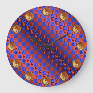 Aries & Wood Ox Large Clock