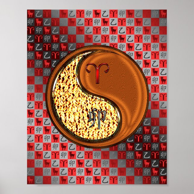 Aries & Wood Rabbit Poster (Front)