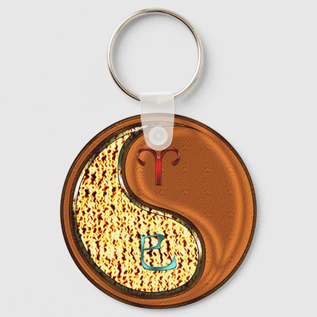 Aries & Wood Snake Keychain (Front)