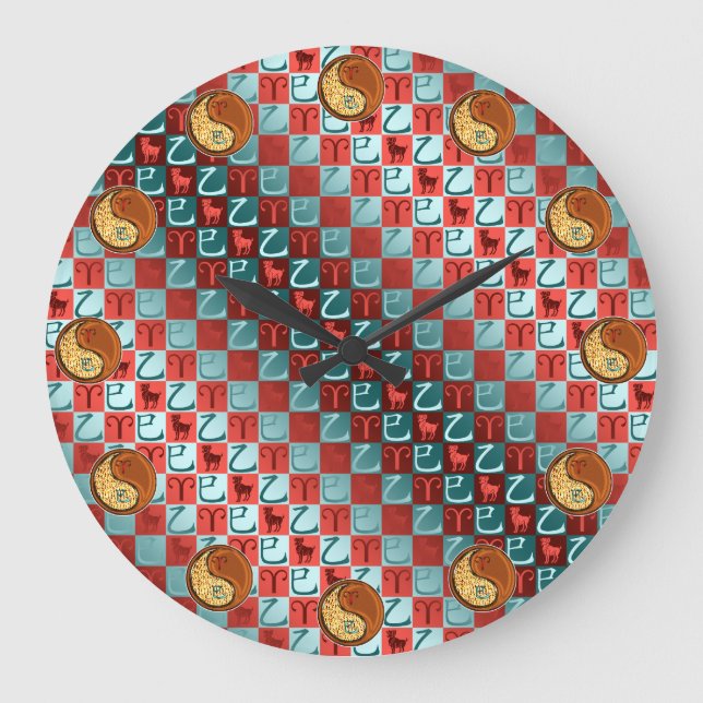 Aries & Wood Snake Large Clock (Front)
