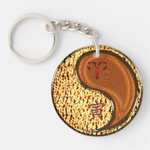 Aries & Wood Tiger Keychain