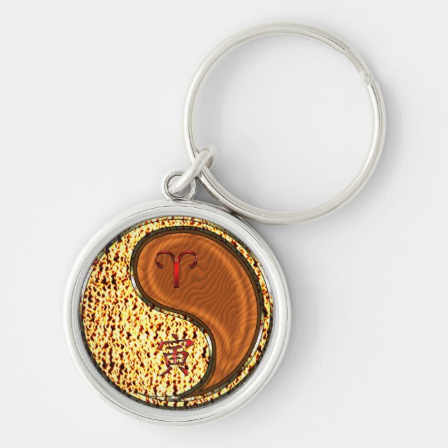 Aries & Wood Tiger Keychain (Front)