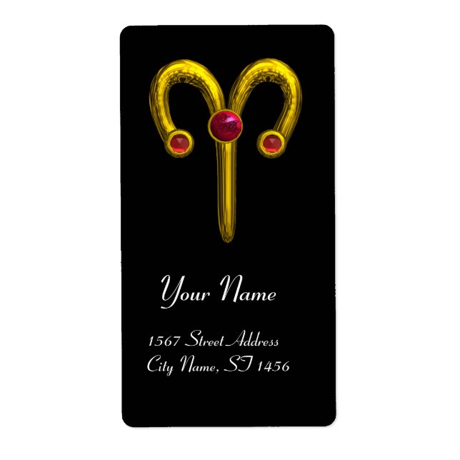 ARIES ZODIAC ANNIVERSAIRE Ruby rouge (Devant)