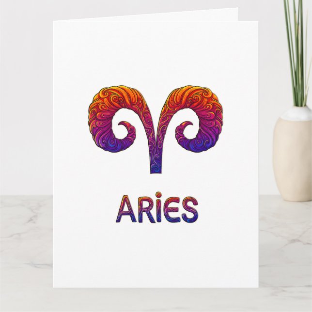 Aries Zodiac / Aries Card (Front)