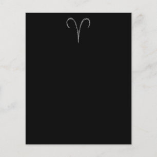 Aries. Zodiac Astrology Sign. Black.