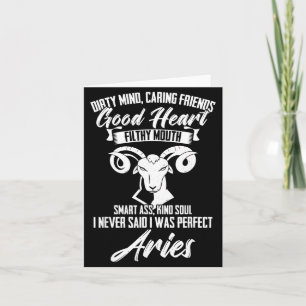 Aries Zodiac Birthday Horoscope March April Birth Card