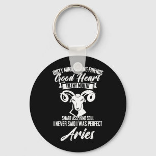 Aries Zodiac Birthday Horoscope March April Birth Keychain