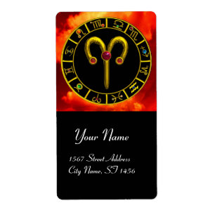 ARIES ZODIAC BIRTHDAY JEWEL Red Ruby Gold